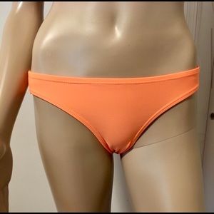 Arizona Jean Bikini Swim Bottom Solid Coral Orange